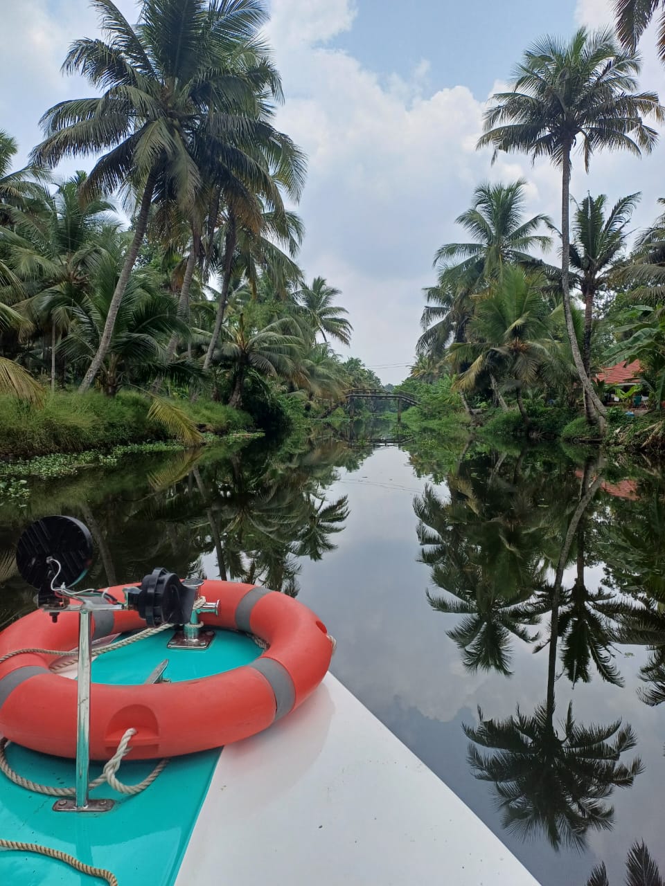 Traditional fishing in Vembanad Lake Kerala
